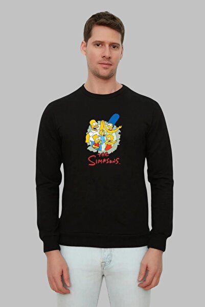 Nyda Collections Simpsons unisex majica sa širokim krojem - dugi rukavi, okru...