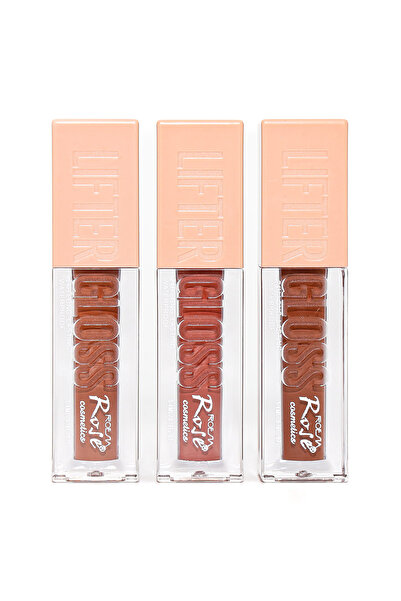 Roesıa Rose Cosmetics Rose Lifter 3'lü Mat, Kalıcı Ruj Seti