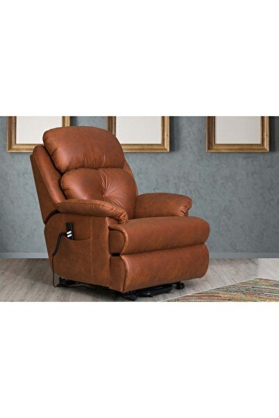 TeknoKonfor Kahverengi Trevo Liftli Masajlı Hasta Baba Tv Koltuğu