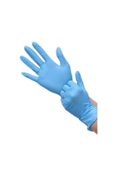 Tenty 403 Plus Nitrile Powder-Free Blue Exam Gloves 2 Packs of 100 (2*100) Small (S) Size