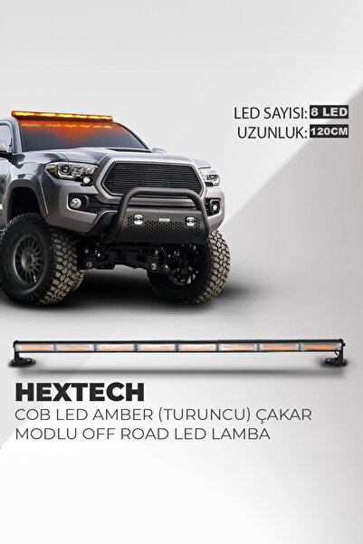 C9 Hextech 80W Turuncu 120cm 17 Farklı Yanış Modlu 8 COB LED Off Road Led Lamba
