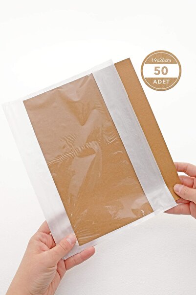 AkalBatu 50'li Yapışkanlı Fatura Evrak Cebi - 19x26 Cm