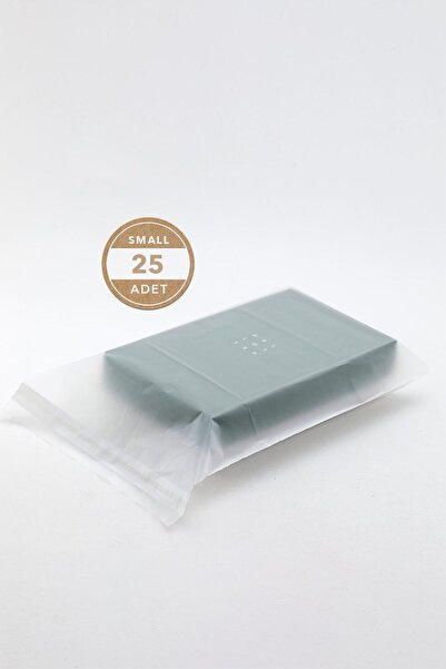 AkalBatu 25'li Şeffaf Buzlu Kargo Poşeti - 25x32x7 Cm