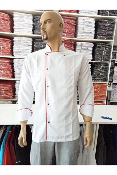 PERSONELİTY Aşçı Ceketleri Unisex Biyeli Kısa Uzun Kollu Chef Aşçı Mutfak Cek...