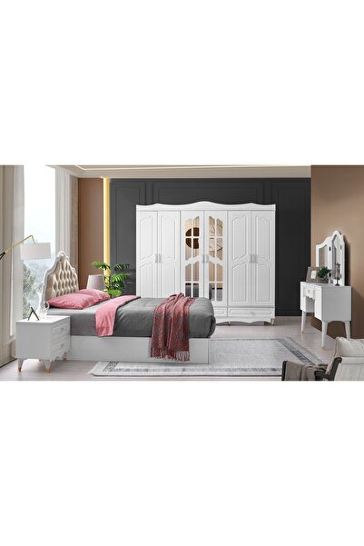 Avm 24 Riga Şifonyer-makyaj Masası-aynalı-mdf-beyaz-ücretsiz Nakliye