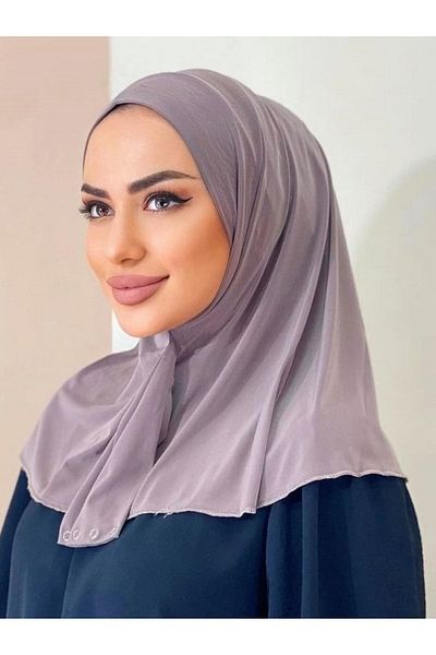 Organic Scarfs Γυναικείο μαντήλι Hijab Mink γιακά με κουμπωτά κουμπωτά Μοντέλο μαντήλι Hijab Bonnet με κουμπωτά