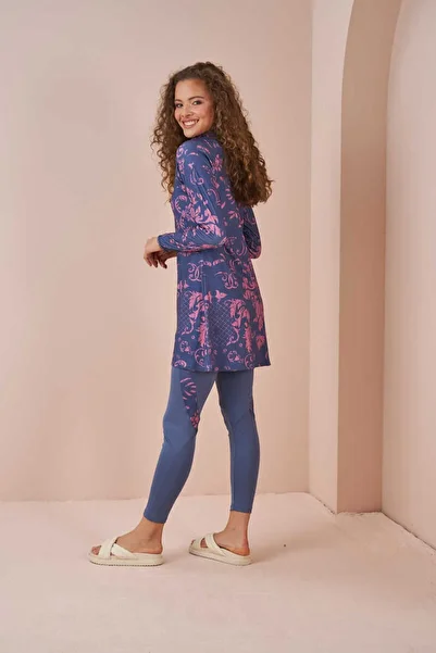 Mevra Σετ μαγιό Çini Performance Hijab Indigo