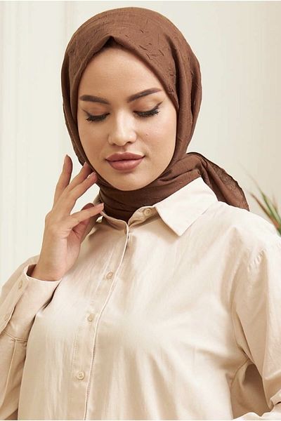 Mides scarf Μπαμπού Kraş Shawl Model Brown