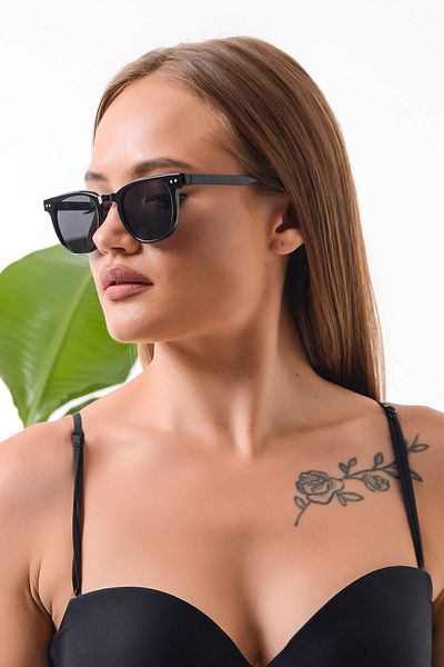 Duke Nickle Unisex Black Sports Style Frame Black Uv 400 Glass Sunglasses