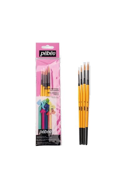 Pebeo Set of 4 Water Color Brushes - No:1-3-5-7