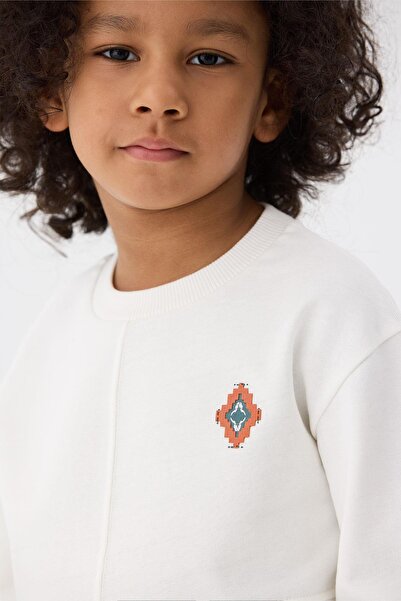 Nebbati Bg Store Boy's Ecru Sweatshirt