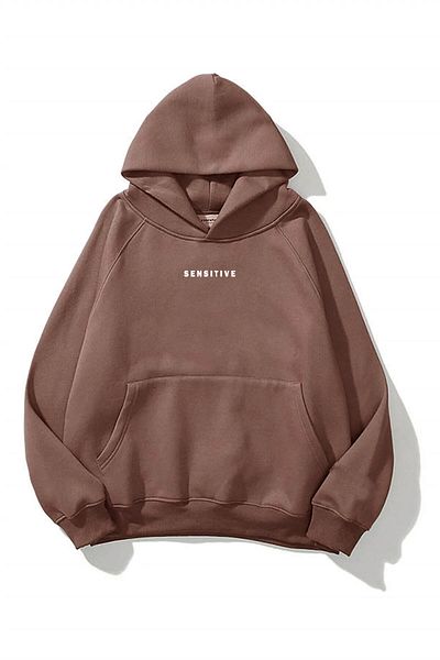 FAVORİST Φούτερ με κουκούλα Unisex Sensitive Printed Oversize