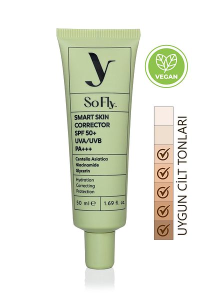 So Fly Smart Skin Corrector - Spf 50+ Uva/Uvb Protected, Colored Sun Cream 50ml