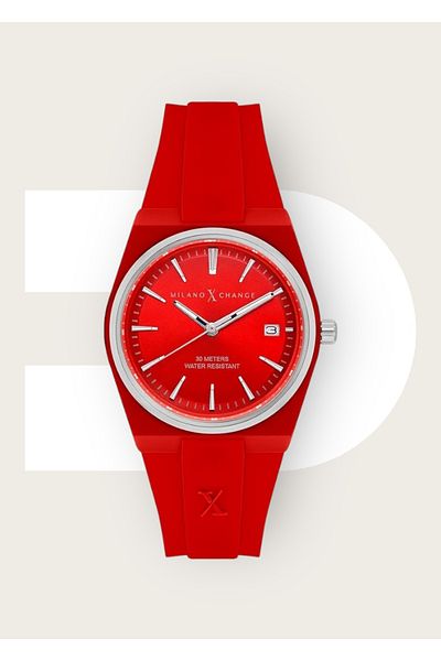 Milano X Change 3 Atm Waterproof Polycarbonate Case - Silicone Cord Women's Wristwatch