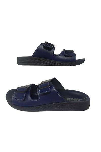 GEZER Ανδρικές παντόφλες Navy Blue Ultra Light με διπλή πόρπη - Gezrr8-079