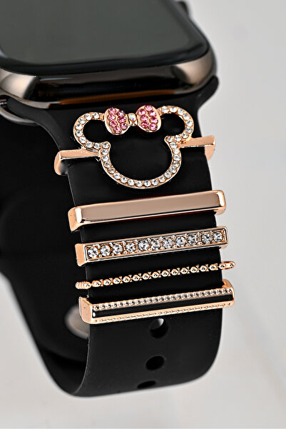 mimtec Apple Watch Uyumlu Charm Süs Akıllı Saatlerle Uyumlu Charm Aksesuar Süs Kordon Süsü