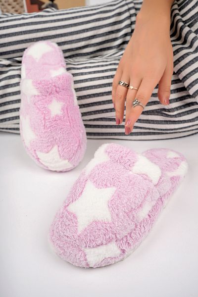 StWenn Plush Women's Home Slippers - With Dowry and Bundle Detail, Noiseless Thick Sole