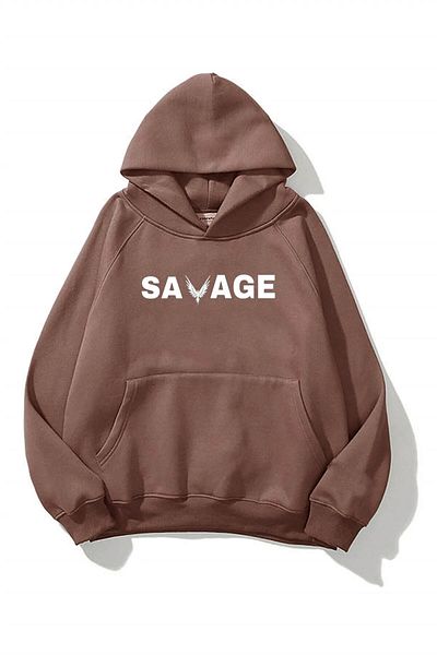 FAVORİST Φούτερ με κουκούλα Oversize - SAVAGE Printed