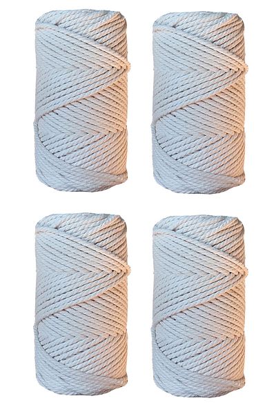 Bevella Macrame Cord Πολυτελές Στριμμένο Εκρού 3 χιλ. Μακραμέ Σκορδόχορτο - 1 κιλό 3 Στριψίματα