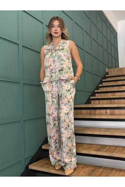 AYHAN Floral Patterned Women's Set - Lower and Upper Set