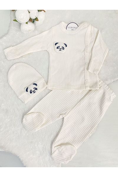 VERONA TARZ 3D Detailed Baby Girl Hospital Discharge Set - Newborn Outfit 0-3 Months 50-56cm Organic Cotton
