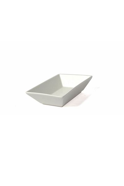 SQUALO Porcelain Serving Plate Rectangle - White - 9x12cm - A22507