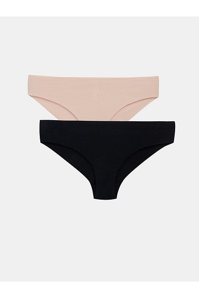 LC Waikiki Lcw Dream - New Black Laser Cut Bikini Panties 2 Pack