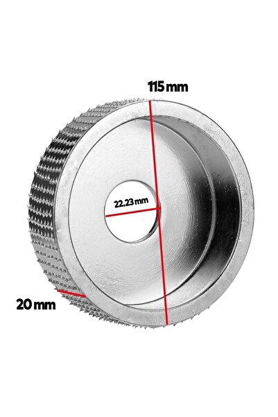 Badem10 Ahşap Taşlama Törpüleme Diski (AVUÇ TAŞLAMA UYUMLU) Oyma Eğe Diski Ahşap Kesici Kesme 115x22.23 Mm