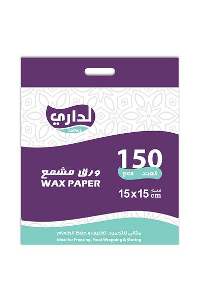 LeDari ورق شمع 15×15 سم - شفاف - 15×15 سم - 150 قطعة
