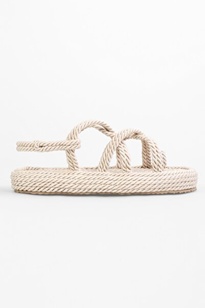 Shoeberry Béžové Avante Slaměné dámské sandály