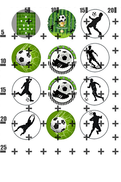 Lyroni Yenilebilir Şeker Kağıt Futbol Futbolcu Temalı Pasta Süsleme