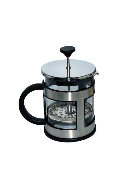 AL-Sahah Glass coffee pot with press and filte 1000 ml - Clear