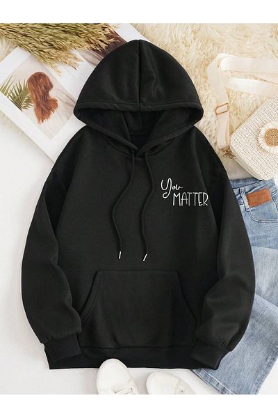 Deocept Φούτερ Unisex Oversize - Back Heart Printed, Hooded