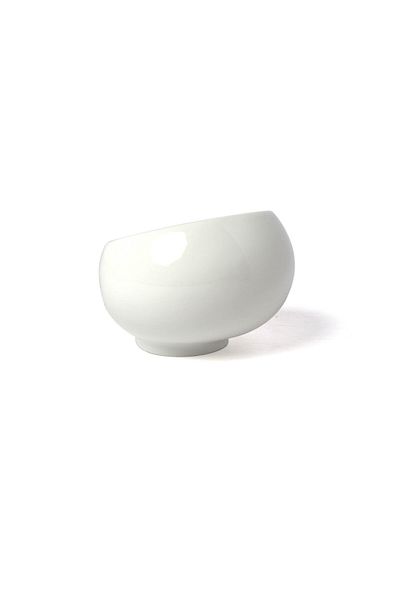 SQUALO Elegant Porcelain Serving Round Bowl With Telted Edges - White - 14.6cm - A16658