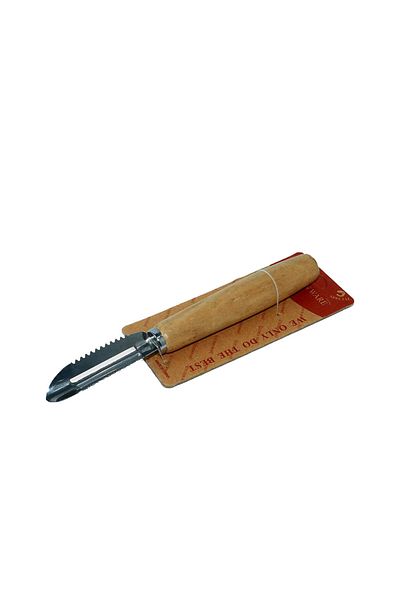 AL-Sahah Peeler Stainless Steel With Wooden Handle - Silver & Brown