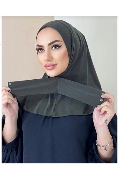Pamuk Snap Fastener Hijab Bonnet