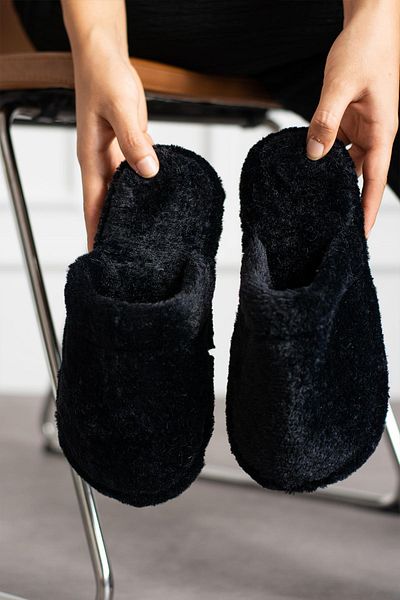 Moda Frato Γυναικείες παντόφλες εσωτερικού χώρου Modafrato - Γούνινο εσωτερικό, Χειμερινή αθόρυβη σόλα