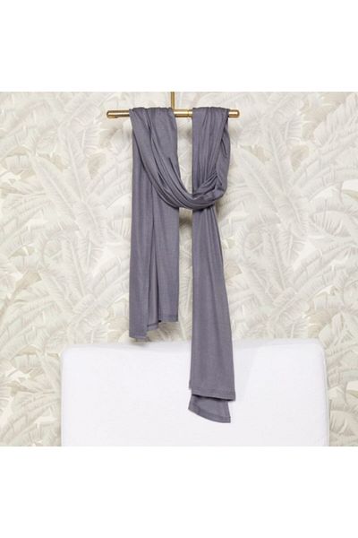 5 FİVE SCARF Women's Ash Color Plain Combed Cotton Shawl