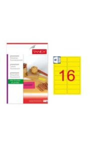 Tanex Laser Label 99.1x34 Mm Flo Yellow 100 Pieces Tw-2016