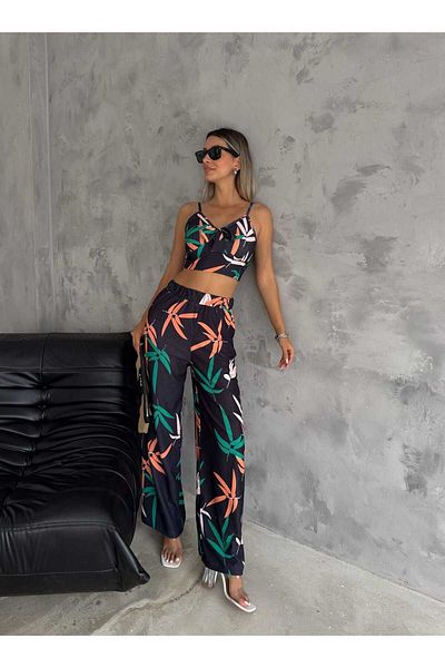 badibadii Set de lenjerie cu model frunze - Set de două