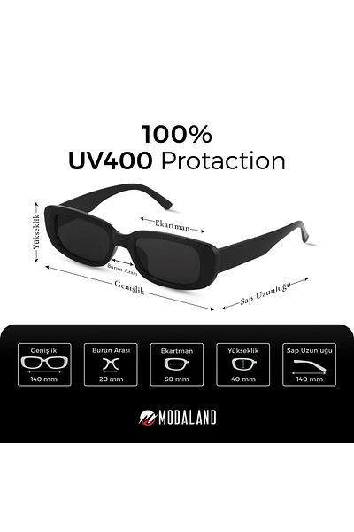 ModaLand New Season 3-piece Rectangular Sunglasses Set - Fırsat Luxury