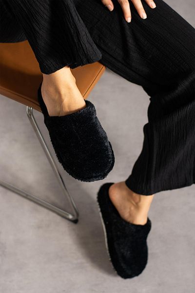 Moda Frato Γυναικείες παντόφλες εσωτερικού χώρου Modafrato - Γούνινο εσωτερικό, Χειμερινή αθόρυβη σόλα