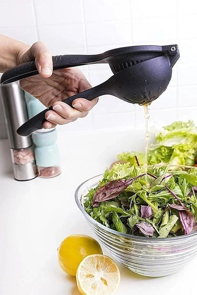 Pink Cat Kitchen Iron Cast Stainless Lemon Squeezer - Orange Citrus Squeezer and Garlic Masher
