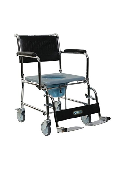 emek sağlık İthal Kapaklı Ev Tipi Tekerlekli Sandalye | Banyo Tuvalet Duş Wc Koridor Engelli Sandalyesi