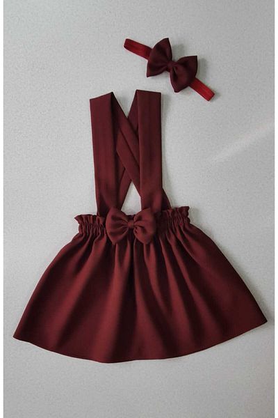 Yumurcak Burgundy Crepe Dress and Bandana