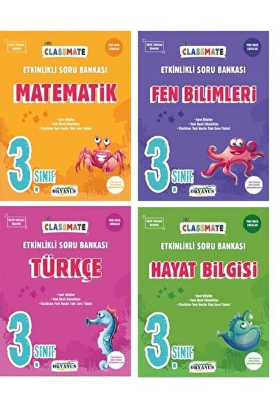 Okyanus Yayınları Okyanus 3. Sınıf Classmate Etkinlikli Soru Bankası Seti Yen...