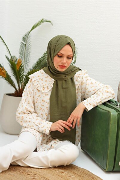 LİNASCARFS Bamboo Kraş Shawl Forest Green