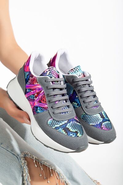 brawerlife Vividstride Kadın Gri Renkli Günlük Spor Ayakkabı - Hem Şık Hem Rahat