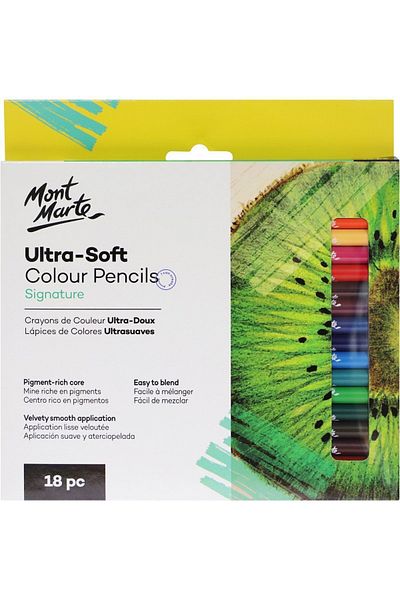 Mont Marte Set of 18 Colorful MM Ultra Soft Pen Signature