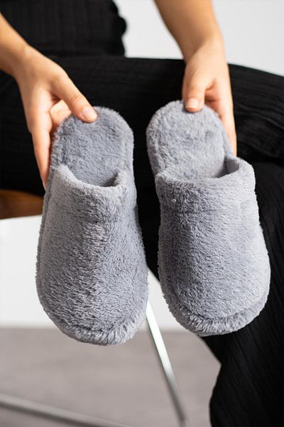 Moda Frato Γυναικείες παντόφλες εσωτερικού χώρου Modafrato - Γούνινο εσωτερικό, Χειμερινή αθόρυβη σόλα